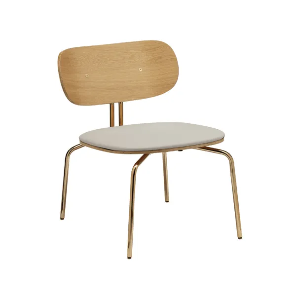 Curious Armchair White Sands/ Brass