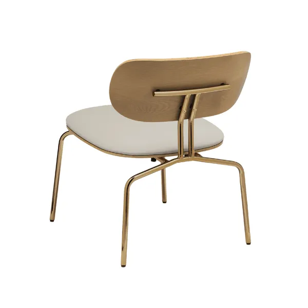 Curious Armchair White Sands/ Brass