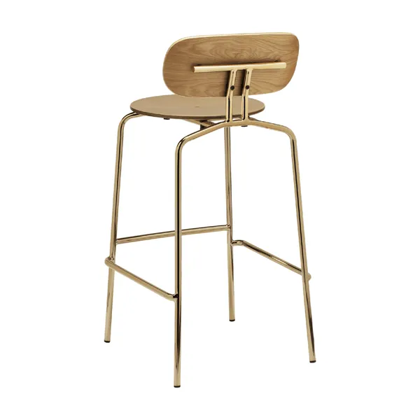 Curious Barhocker Eiche/ Messing