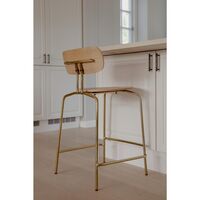 Curious Barhocker Eiche/ Messing