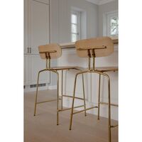 Curious Barhocker Eiche/ Messing