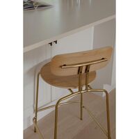 Curious Barhocker Eiche/ Messing