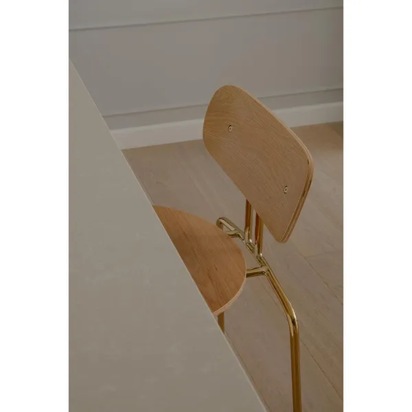 Curious Barhocker Eiche/ Messing