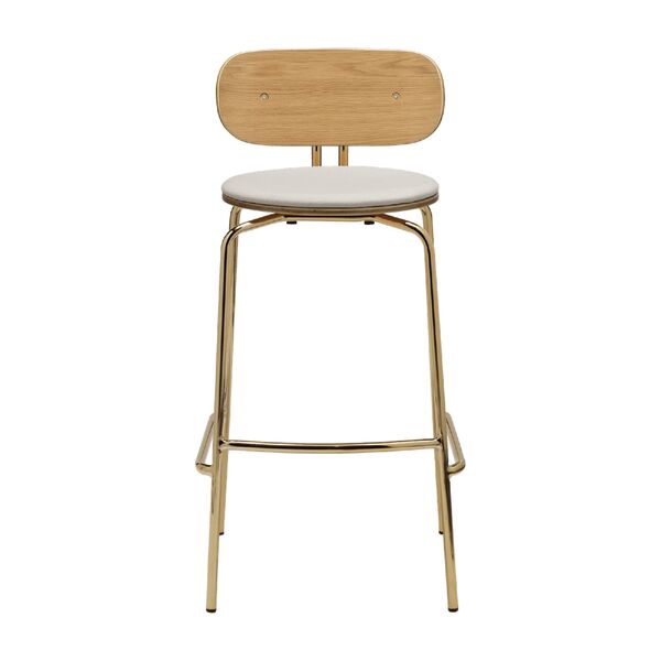 Curious Barstool Valkoinen Hiekka/messinki