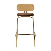 Curious Barstol Teddy Brown/Messing