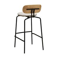 Curious Barstool Teddy White/ Black