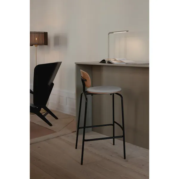 Curious Barstool Teddy White/ Black