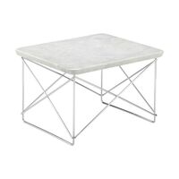 Occasional LTR Bedside Table Light Marble/Chrome