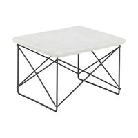 Occasional LTR Bedside Table Light Marble/Black