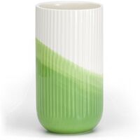 Herringbone Ribbed Vase Grün