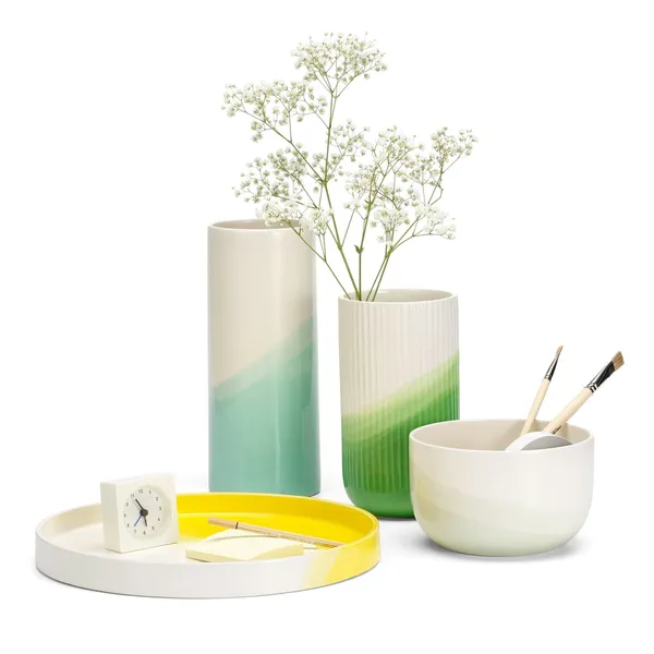 Herringbone Plain Vase Sand
