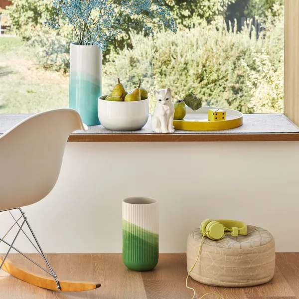 Herringbone Plain Vase Mint