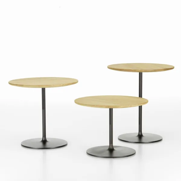Occasional Low Table Ø35 Oak/Chocolate