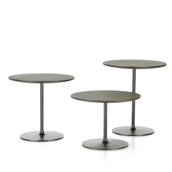 Occasional Low Table Ø45 Walnut/ Chocolate