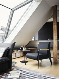 Occasional Low Table Ø45 Walnut/ Chocolate