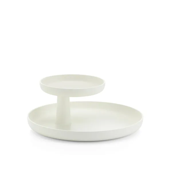 Rotary Tray Desk Storage White