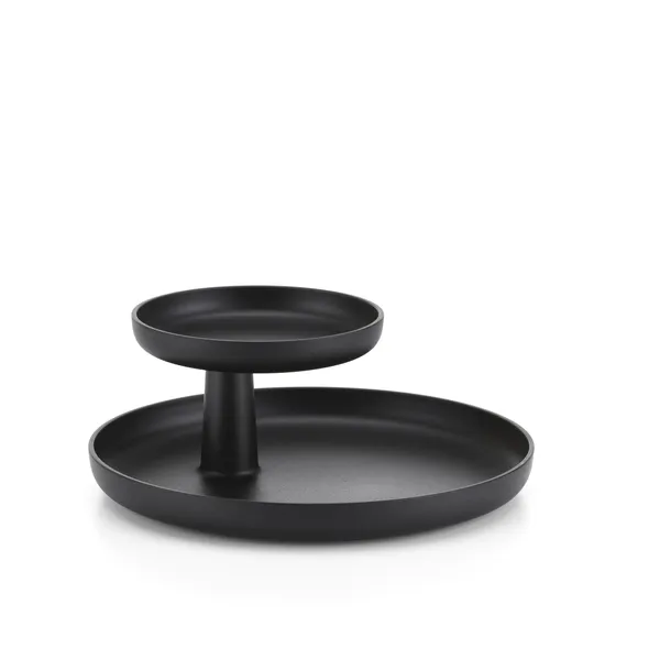 Rotary Tray Desk Storage Black
