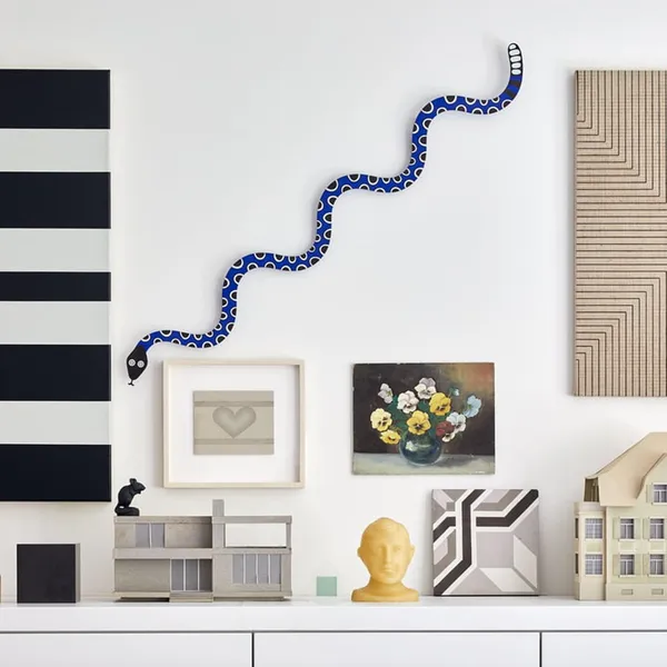 Metal Wall Relief Sculpture Magic Snake