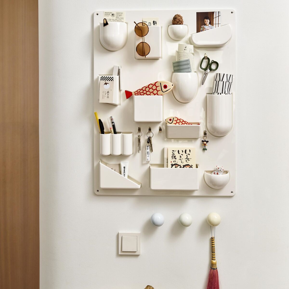 Houten Pop Moeder Vis & Kind