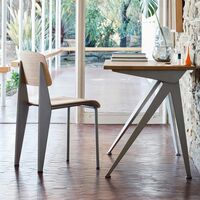 Standard Dining Chair Prouvé Blanc Colombe/Oak