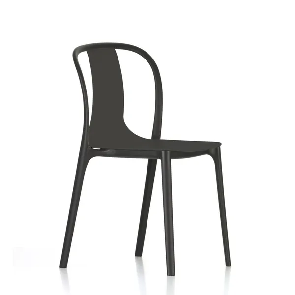 Belleville Outdoor Chair M. Plastic Shell Deep Black