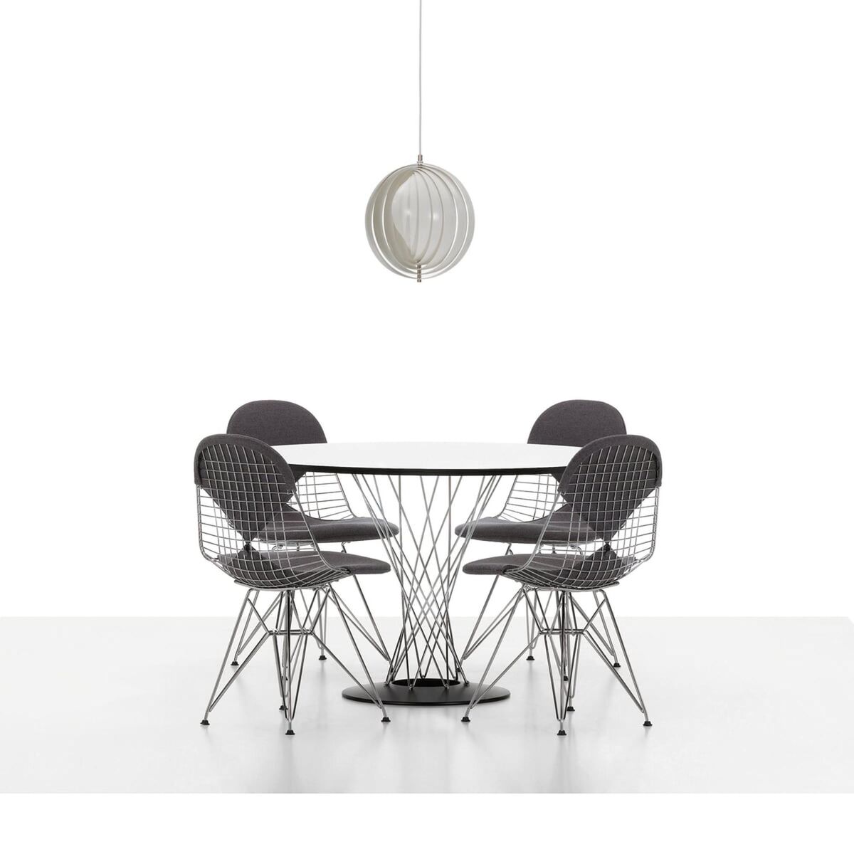 Wire DKR Esstisch Stuhl Chrom