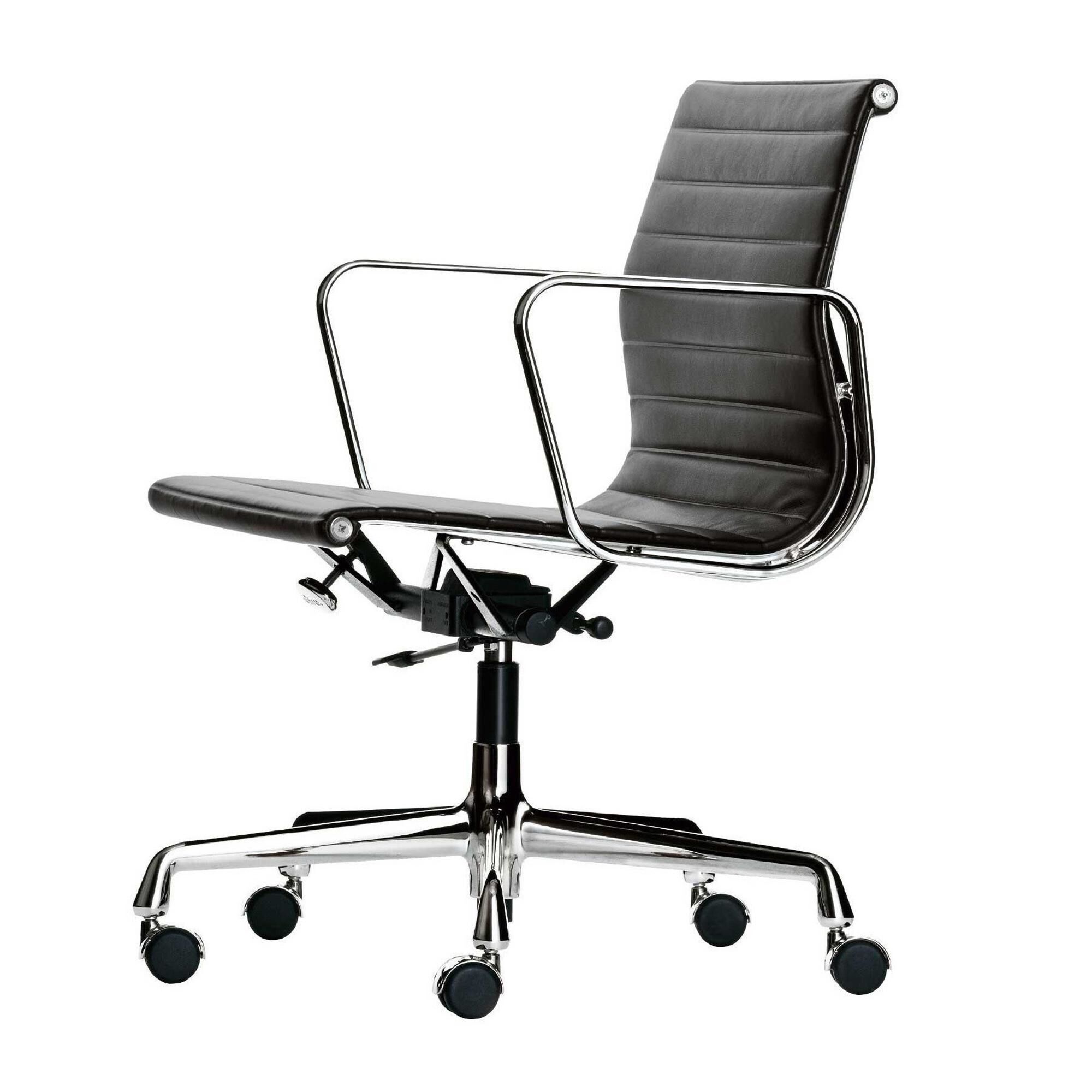 Aluminium EA 117 Kontorstol med Swivel, Armln og Vippe Mekanisme