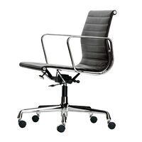 Aluminium EA 117 Kontorstol med Swivel, Armlæn og Vippe Mekanisme