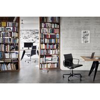 Aluminium EA 117 Kontorstol med Swivel, Armlæn og Vippe Mekanisme