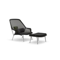 Slow Chair & Ottoman Tricot/Sort/Poleret