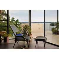 Slow Chair & Ottoman Tricot/Sort/Poleret