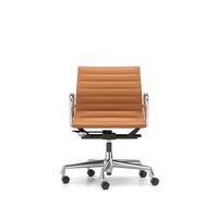 EA 118 Bureaustoel met Draai-/armleuning-/kantelmechanisme Cognac Leder/ Chroom Frame