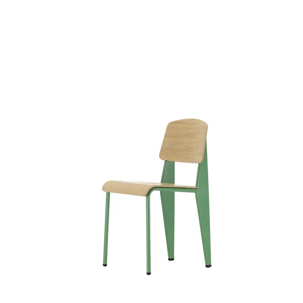 Standard Chaise de Salle à Manger Prouvé Blé Vert/Chêne