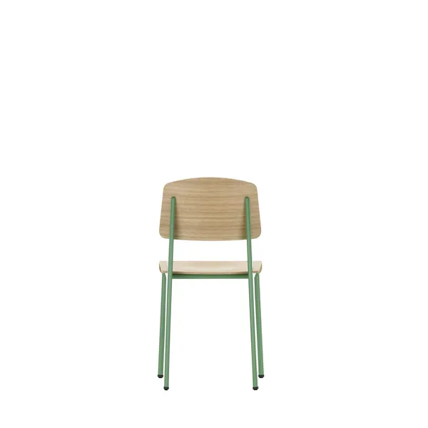 Standard Chaise de Salle à Manger Prouvé Blé Vert/Chêne