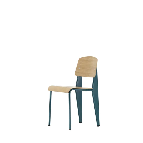 Standard Chaise de Salle à Manger Prouvé Bleu Dynastie/Chêne