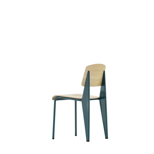 Standard Chaise de Salle à Manger Prouvé Bleu Dynastie/Chêne