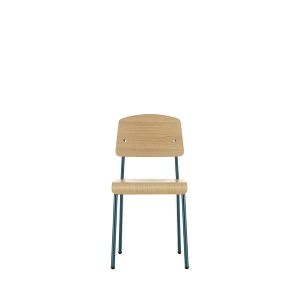 Standard Chaise de Salle à Manger Prouvé Bleu Dynastie/Chêne