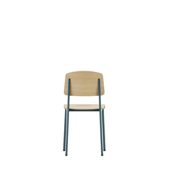 Standard Chaise de Salle à Manger Prouvé Bleu Dynastie/Chêne