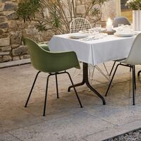 Eames Plast DAX Spisestol med Armlener Pebble