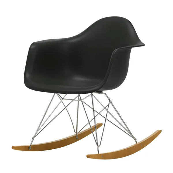 Eames Plastic RAR Armchair Deep Black/ Golden Maple