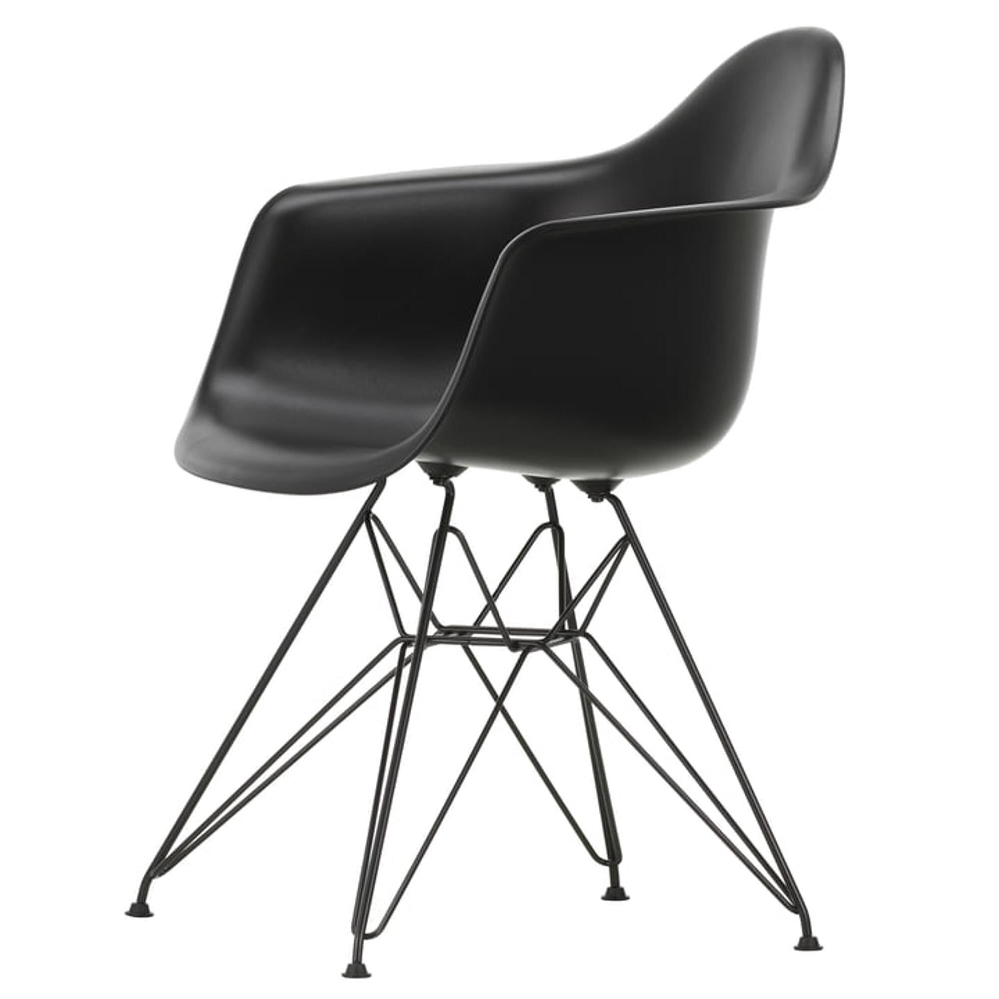 Eames Plastic RE DAR Spisebordsstol Deep Black/Sort