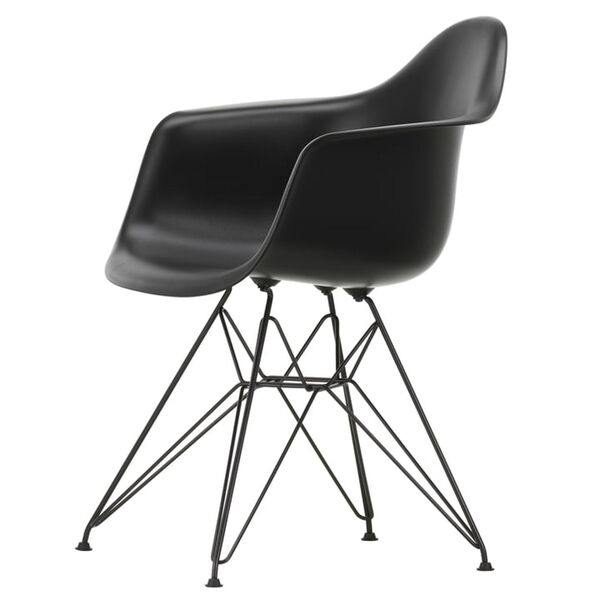 Eames Plastic RE DAR Dining Chair Deep Black/ Black