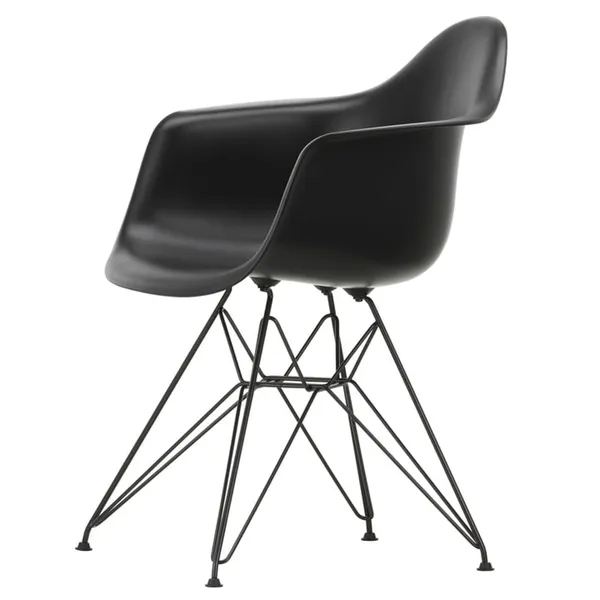 Eames Plastic RE DAR Dining Chair Tiefschwarz/ Schwarz