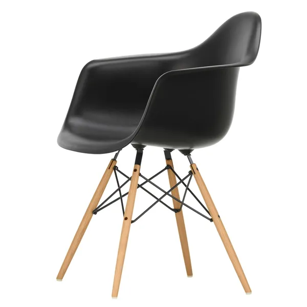 Eames Plastic DAW Dining Chair Deep Schwarz/ Golden Maple