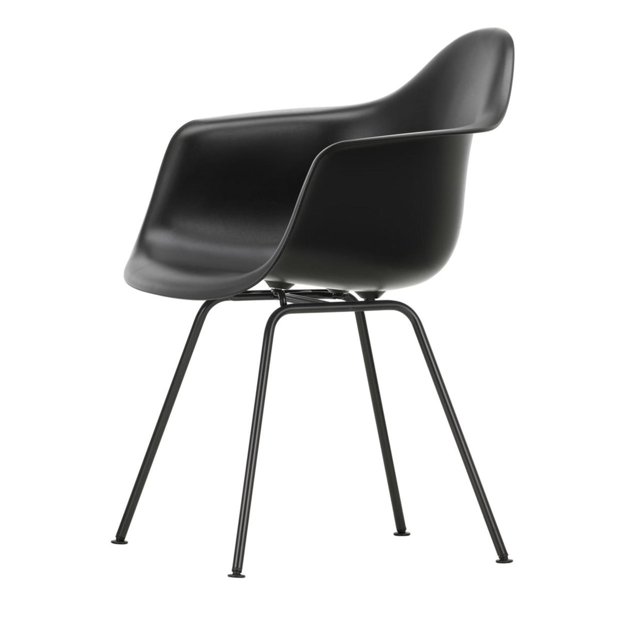 Eames Plastic DAX Spisebordsstol Med Armln Deep Black