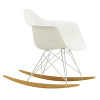Sillón Eames Plastic RAR Blanco/ Arce Dorado