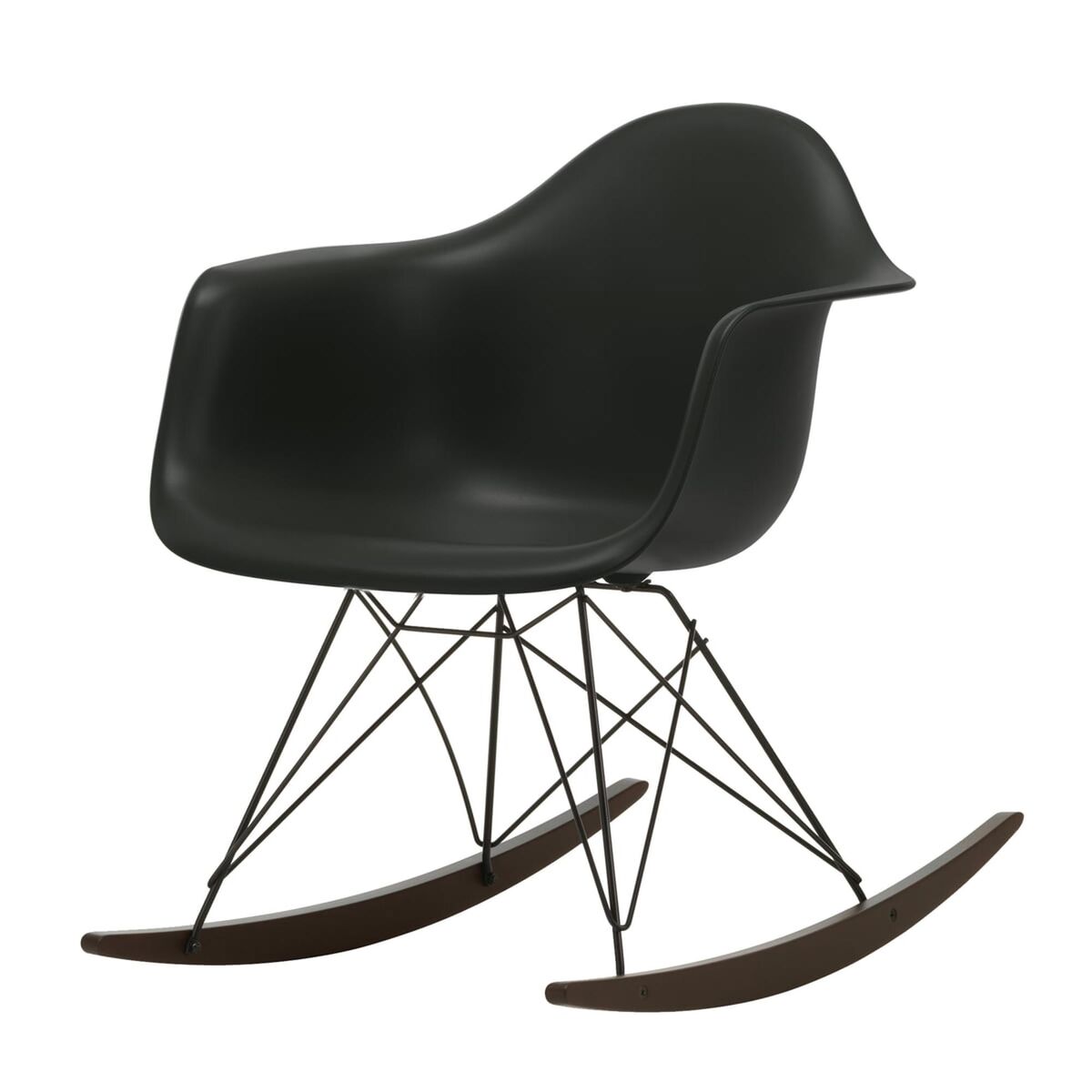 Eames Plastic RAR Armchair Deep Black/ Dark Maple