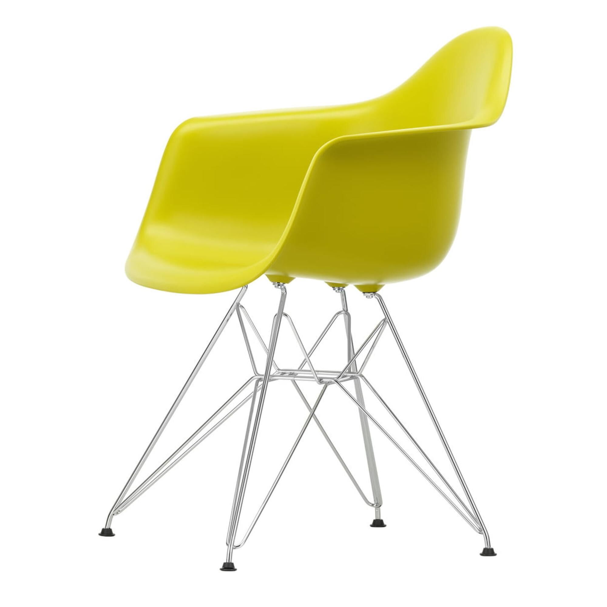 Eames Plastic RE DAR Spisestuestol Sennep/ Krom