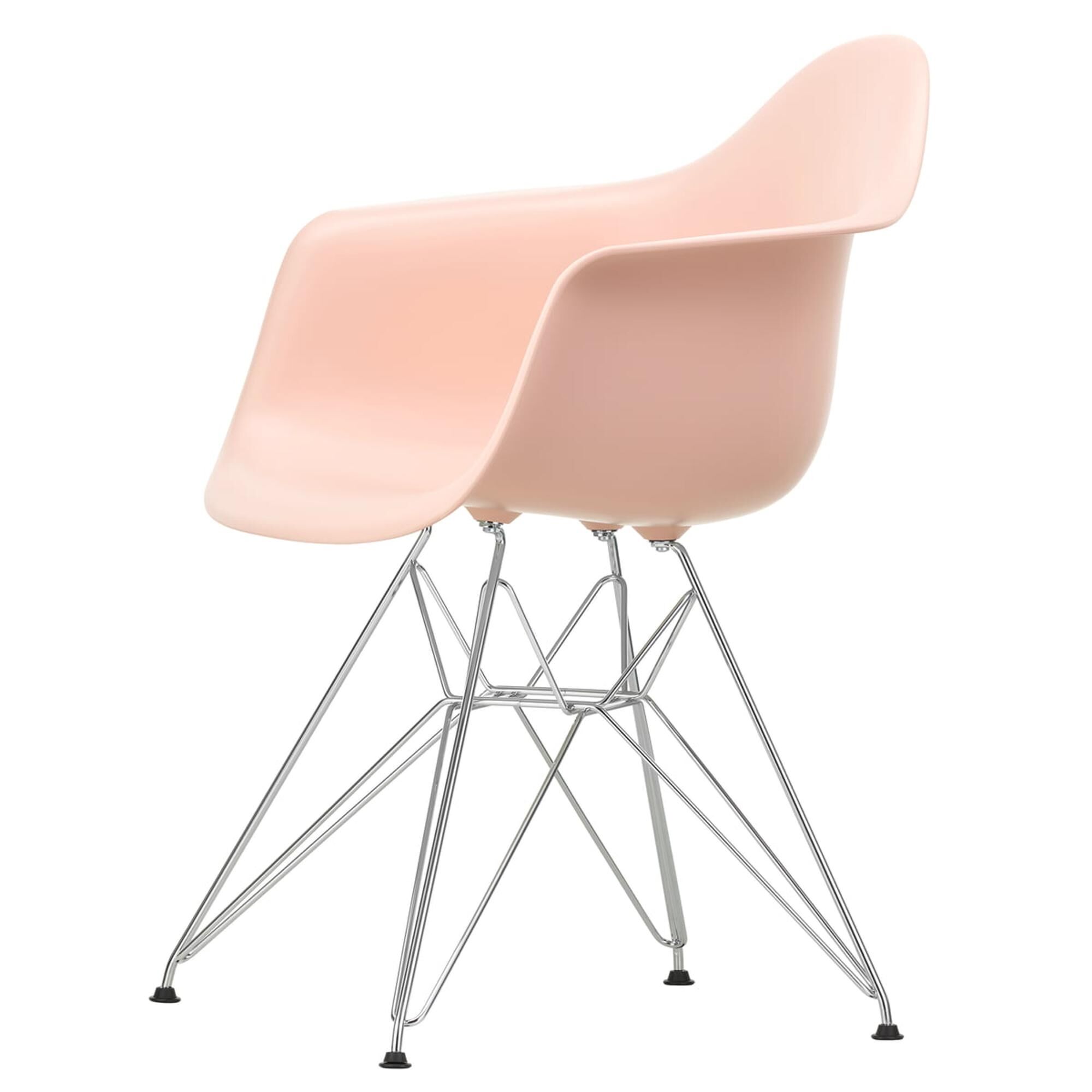 Eames Plastic RE DAR Spisestuestol Lys Rosa/ Krom