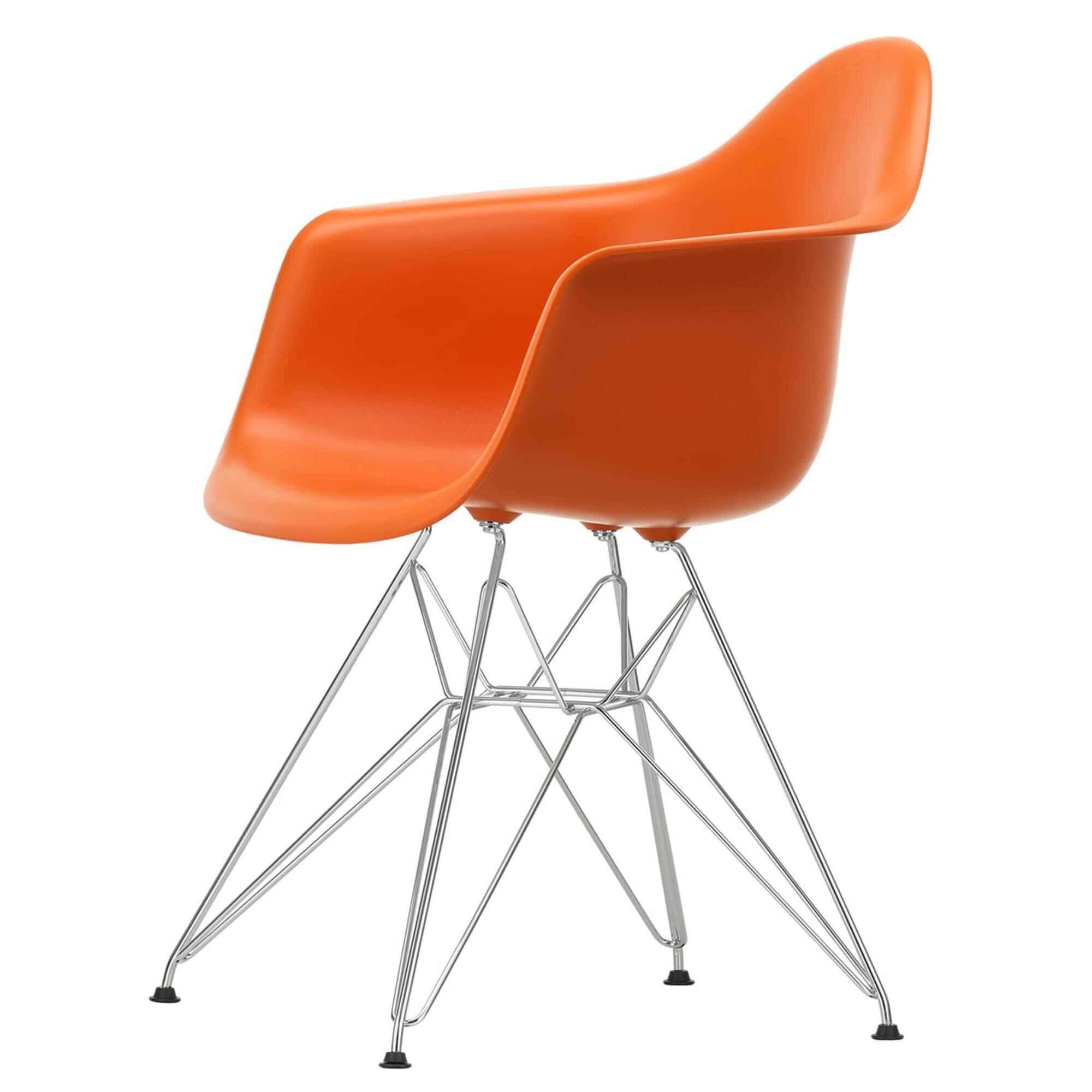 Eames Plastic RE DAR Spisestol Rusten Oransje/ Krom